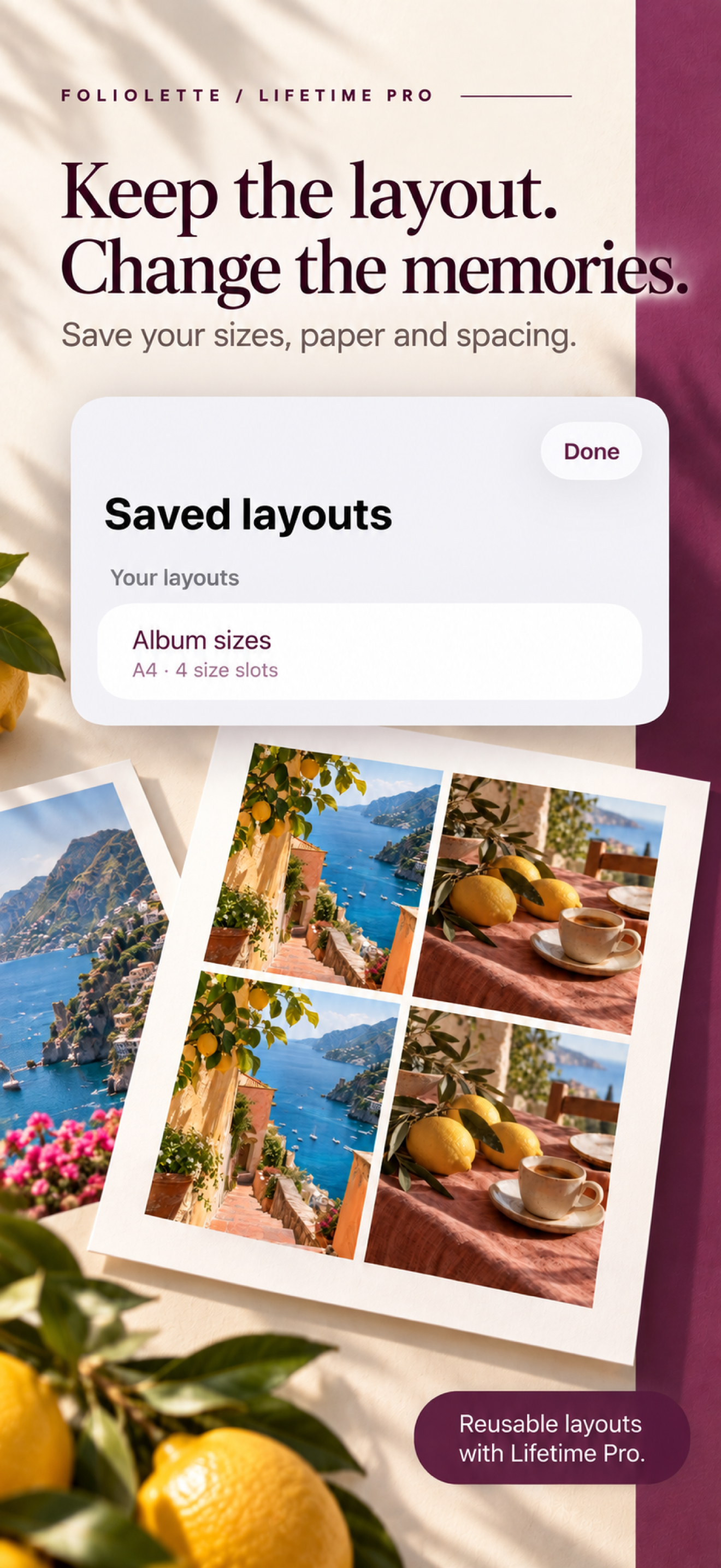 Save reusable layouts